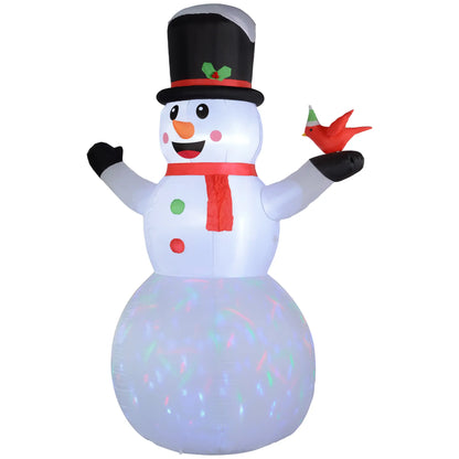 12FT Inflatable Snowman, Rotating LED Light, Indoor Outdoor Decor Christmas Inflatables White at Gallery Canada