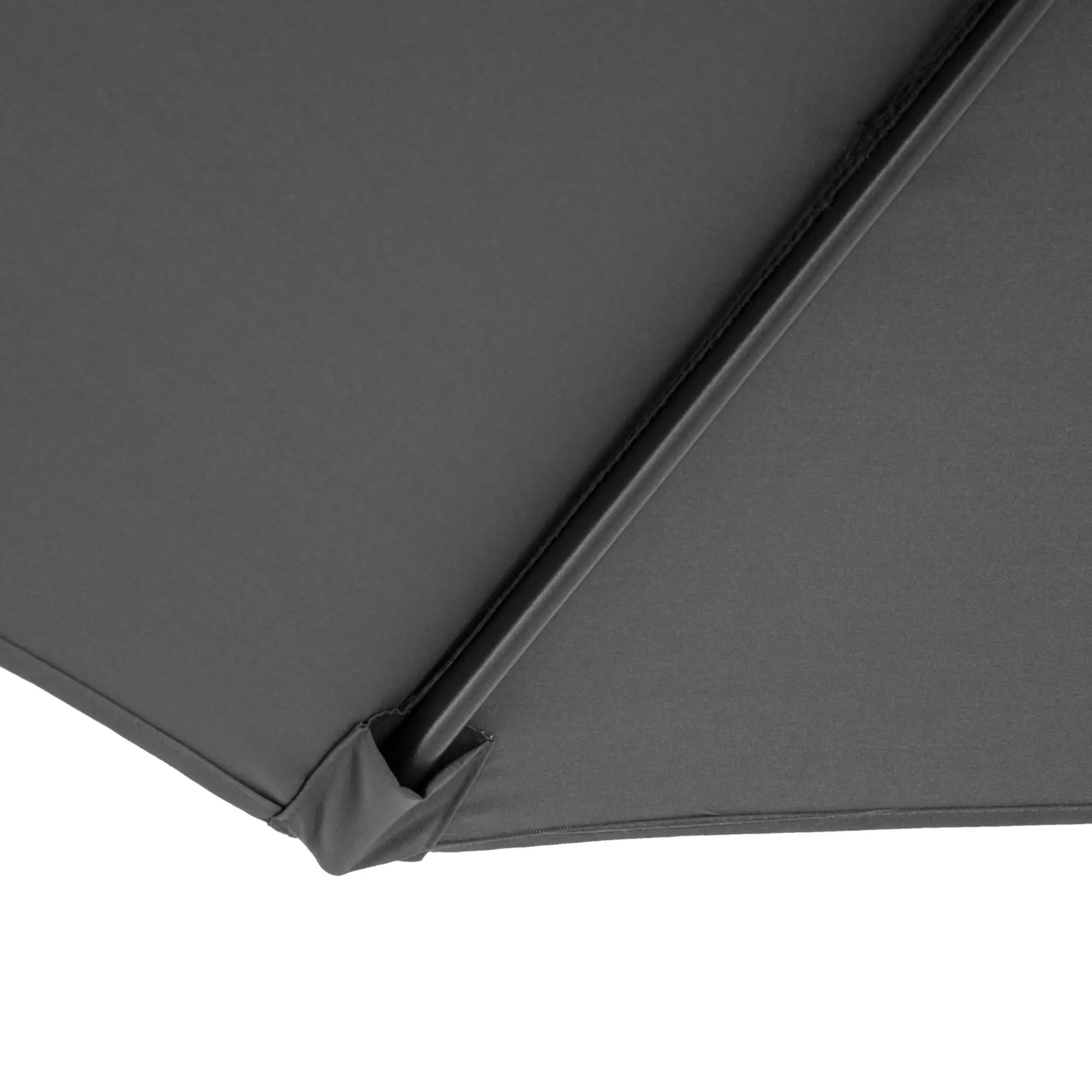9.7ft Offset Patio Umbrella, Crank Handle, 8 Ribs, Cross Base, Cream Offset Cantilever Umbrellas at Gallery Canada
