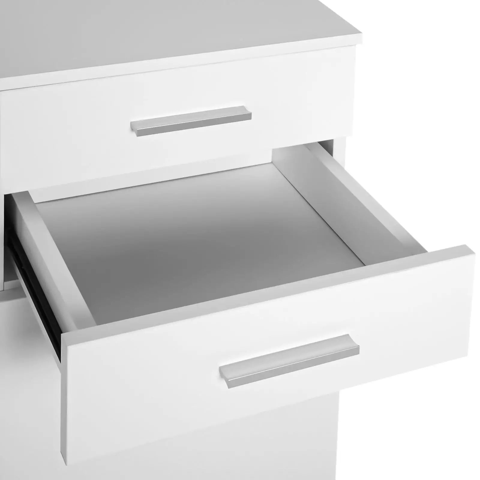 High Gloss Sideboard, 2 Drawers, 2 Doors, Adjustable Shelf, White Storage Cabinets at Gallery Canada