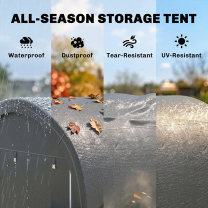 10' x 10' Outdoor Storage Tent, Heavy Duty Waterproof Shed for Bike, Motorcycle, Garden Tools Sheds at Gallery Canada