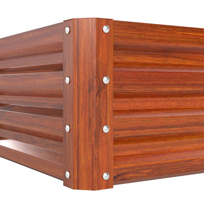 2' x 2' x 1' Raised Garden Bed, Dark Brown Galvanized Planter Boxes at Gallery Canada