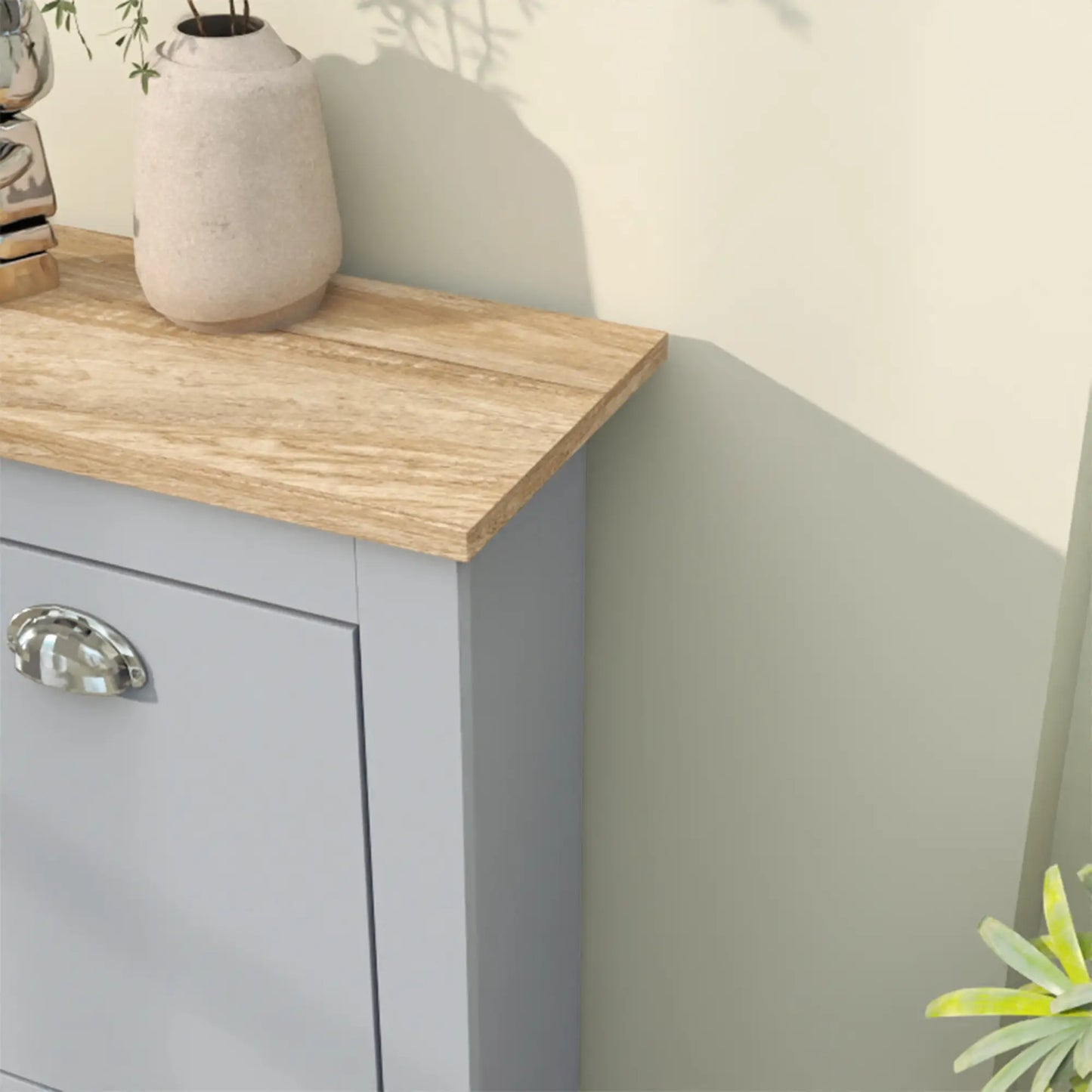 Shoe Cabinet, 2 Flip Drawers, Adjustable Shelves, 12 Pair, Grey Shoe Storage Cabinets & Racks at Gallery Canada