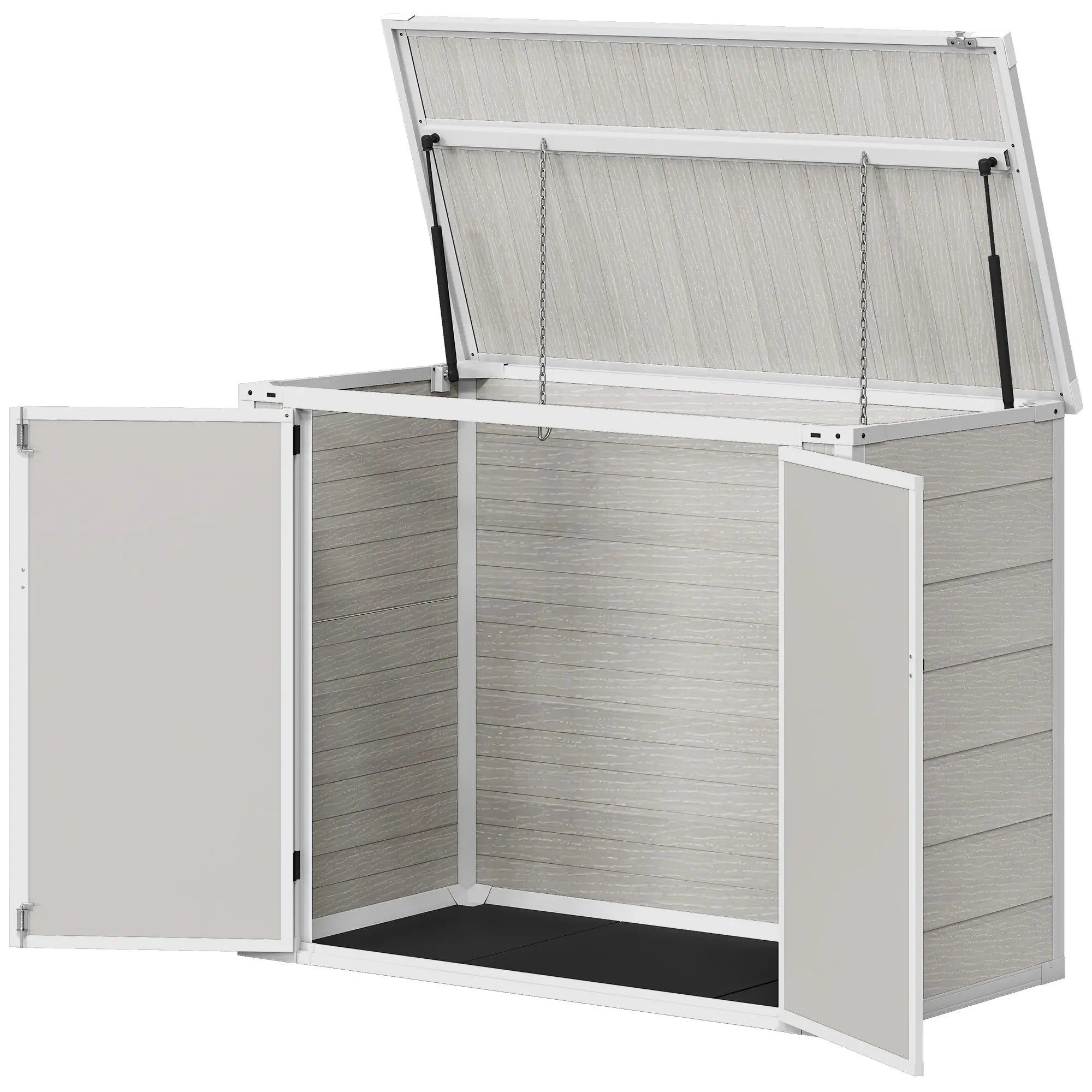 41 Cu Ft Outdoor Storage Shed, Lockable, Light Grey Sheds Light Grey at Gallery Canada