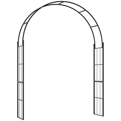 7FT Garden Arch Trellis, Outdoor Wedding Arbor, Climbing Roses Vines Plants