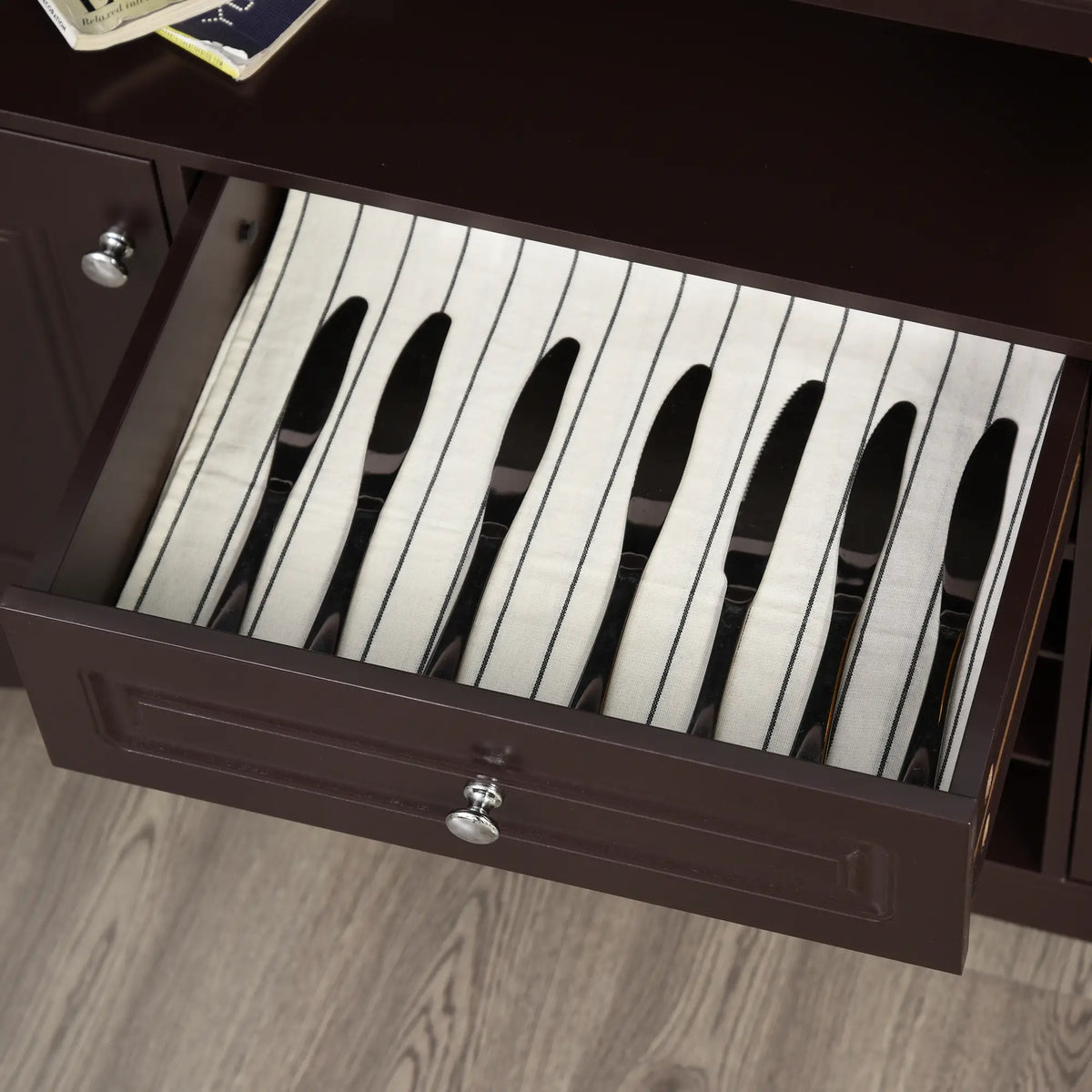 Modern Kitchen Buffet Cabinet, Drawer, 12-Bottle Wine Rack, Espresso Bar Cabinets at Gallery Canada