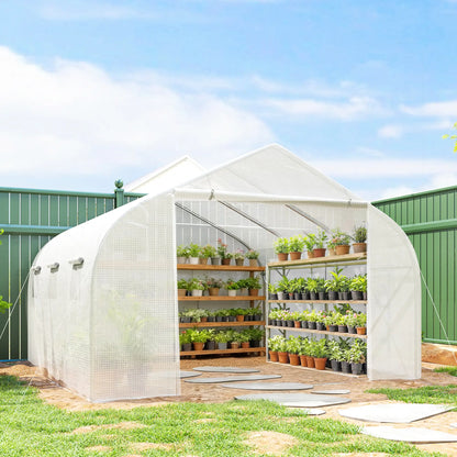 15'x10'x7' Greenhouse, Planting Shed, White Walk In Greenhouses at Gallery Canada