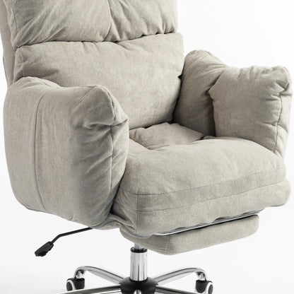 Ergonomic Reclining Gaming Chair With Foot Rest, Light Grey Office Chairs at Gallery Canada