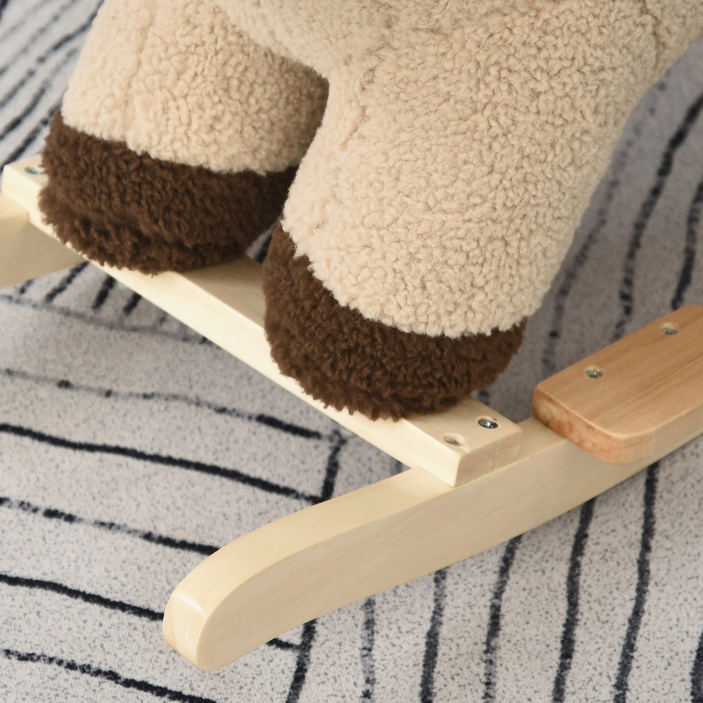 Baby Rocking Horse, Lion Design, Plush, Wooden, Sound, Seat Belt, 18-36 Months, Brown Rocking Horses at Gallery Canada