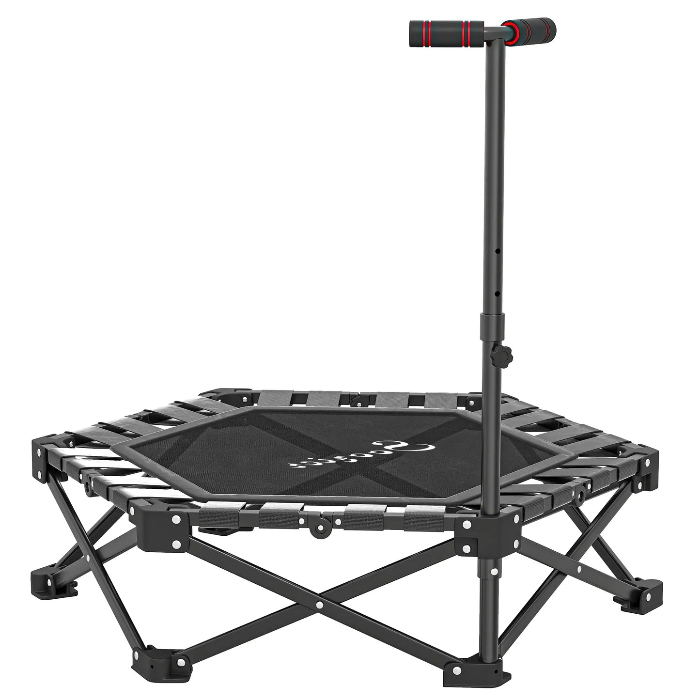 42" Foldable Mini Trampoline with Adjustable Foam Handle Trampolines Black at Gallery Canada