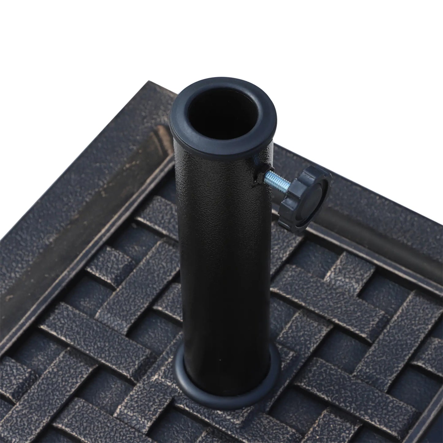 20 lbs Resin Umbrella Stand, Square Base, Bronze Umbrella Bases at Gallery Canada