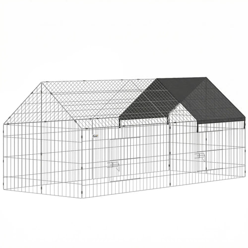Metal Chicken Coop With UV-Resistant Cover, 71