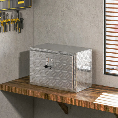 24 Inch Heavy Duty Aluminum Truck Bed Tool Box, Storage Chest With Lock Tool Organizers at Gallery Canada