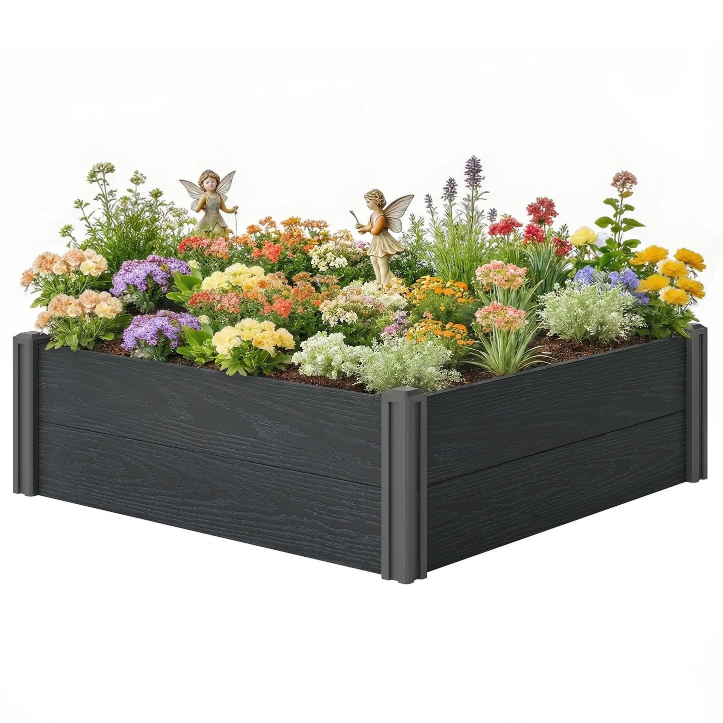 Vinyl Raised Garden Bed Kit, 3 x 3 x 1ft, Elevated Planter Box Wooden Planter Boxes at Gallery Canada