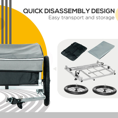 Foldable Bike Cargo Trailer, 16" Wheels, Removable Cover, Black and Grey Bike Cargo Trailers at Gallery Canada