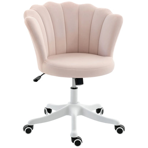 Armless Adjustable Swivel Desk Office Chair, Pink