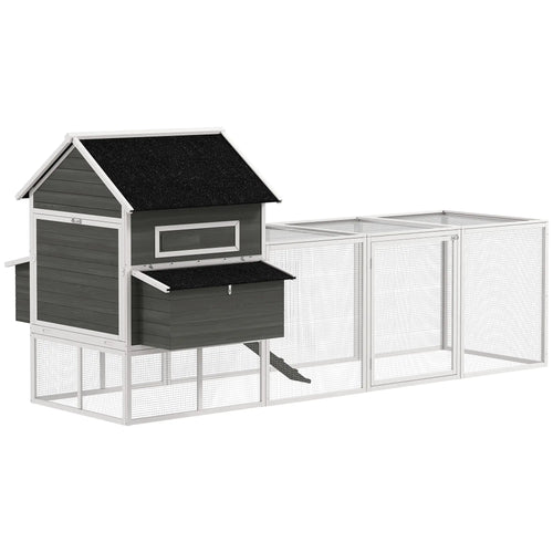 Wooden Chicken Coop With Run, Nesting Box, 137