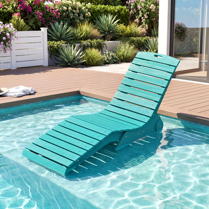 In-Pool Lounge Chair, Weighted Anti-Floating, 450 LBS, Turquoise Outdoor Chaise Lounges at Gallery Canada