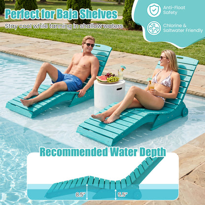 In-Pool Lounge Chair, Weighted Anti-Floating, 450 LBS, Turquoise Outdoor Chaise Lounges at Gallery Canada