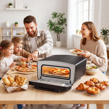 Indoor Electric Pizza Oven, 12", 8 Presets, Black Toaster Ovens at Gallery Canada