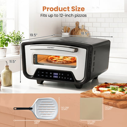 Indoor Electric Pizza Oven, 12", 8 Presets, Black Toaster Ovens at Gallery Canada