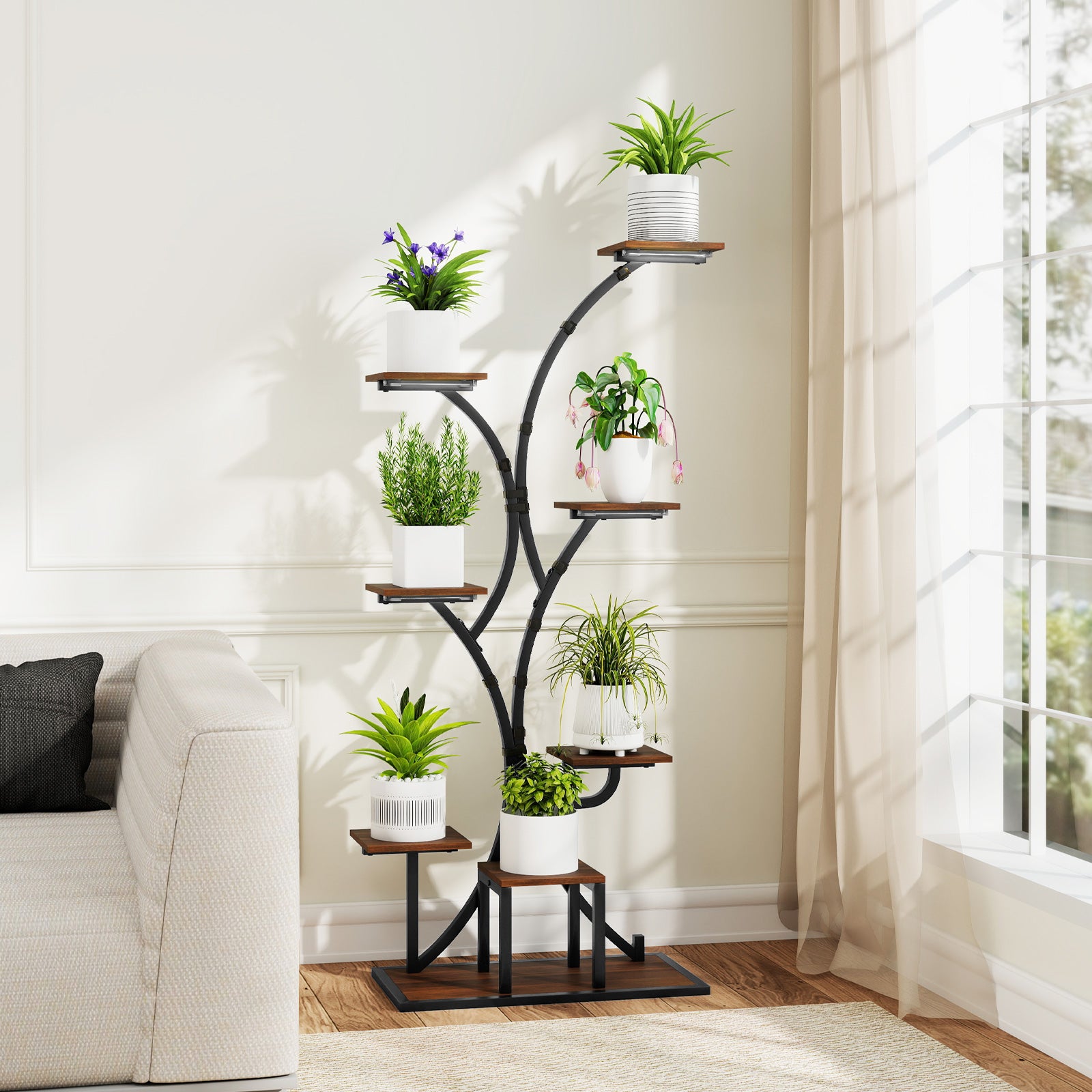 Indoor Plant Stand With Grow Lights, 58