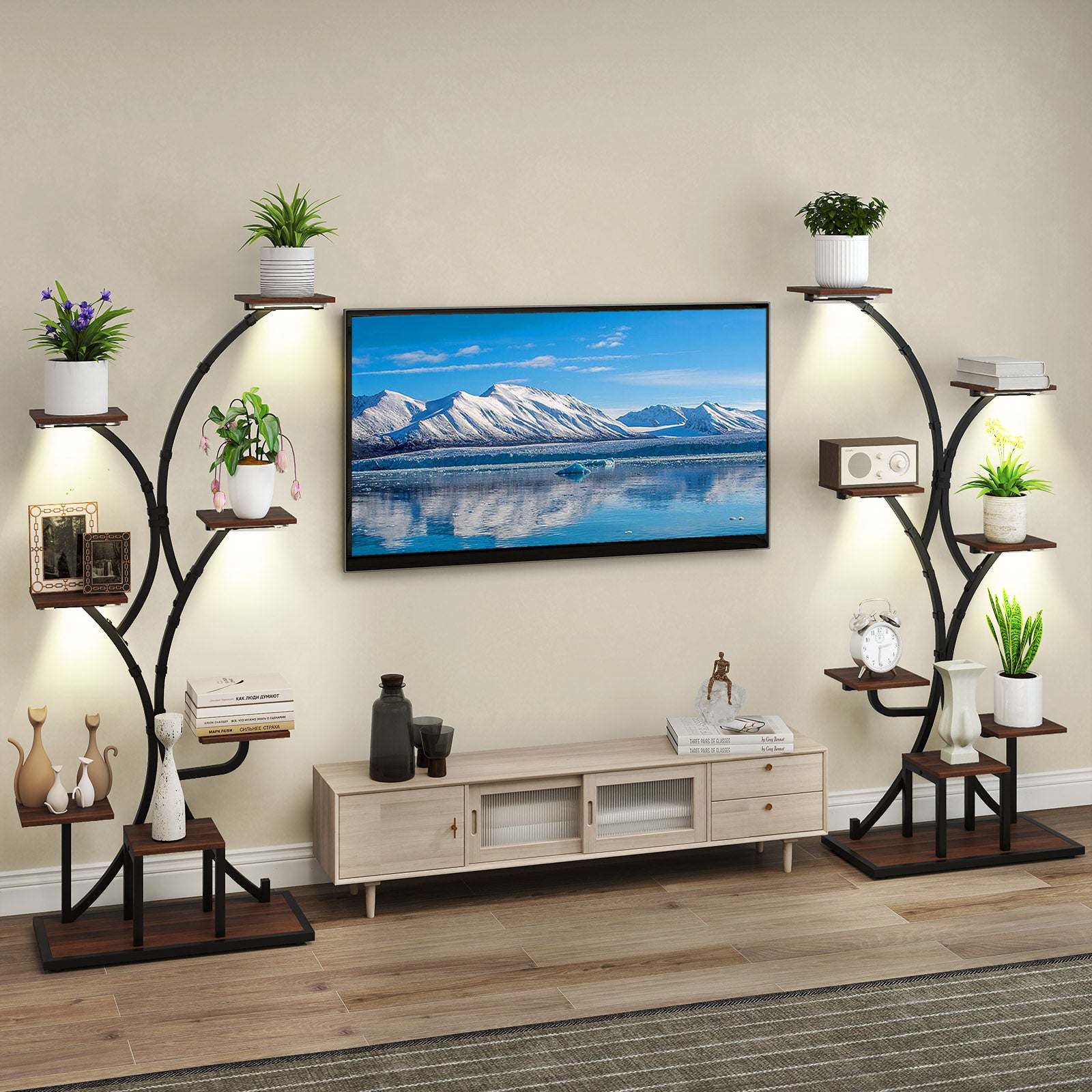 Indoor Plant Stand With Grow Lights, 58