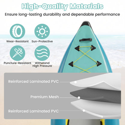 Inflatable 2-Person Kayak Set, With Aluminium Oars And Repair Kit, Green Surfing at Gallery Canada