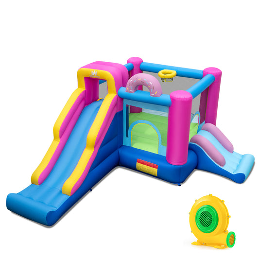 Inflatable Bounce House with Slides and Basketball Hoop (with 680W Blower) Bounce House Options at Gallery Canada
