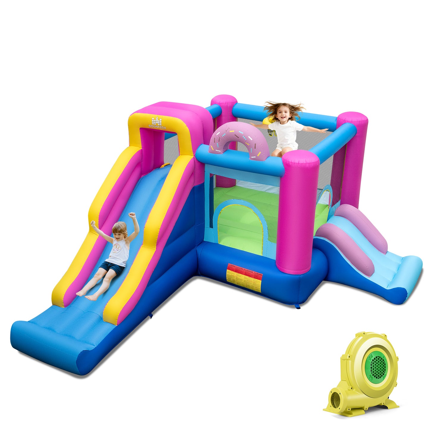 Inflatable Bounce House with Slides and Basketball Hoop (with 735W Blower) Bounce House at Gallery Canada