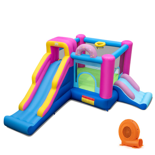 Inflatable Bounce House with Slides and Basketball Hoop (with 750W Blower) Bounce House Options at Gallery Canada
