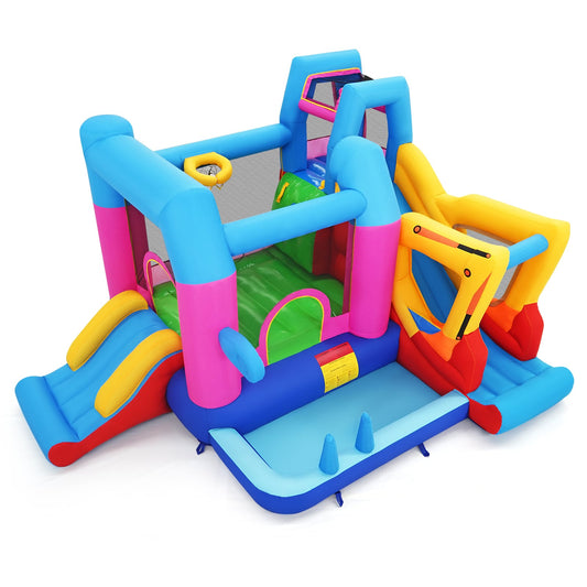 Inflatable Bounce House, 8-in-1 Excavator Kids Bouncer Inflatable Water Slides Options at Gallery Canada