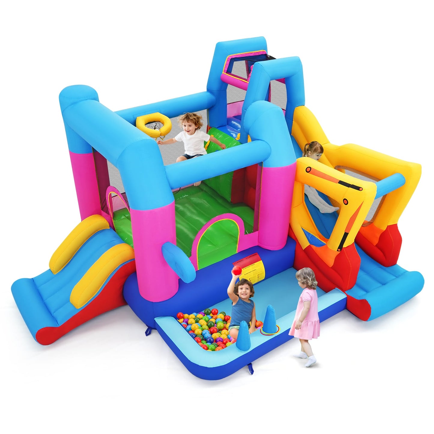 Inflatable Bounce House, 8-in-1 Excavator Kids Bouncer Inflatable Water Slides at Gallery Canada