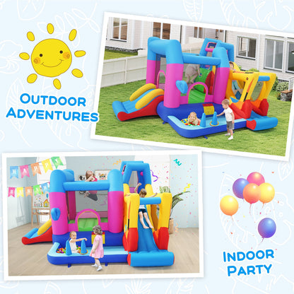 Inflatable Bounce House, 8-in-1 Excavator Kids Bouncer Inflatable Water Slides at Gallery Canada