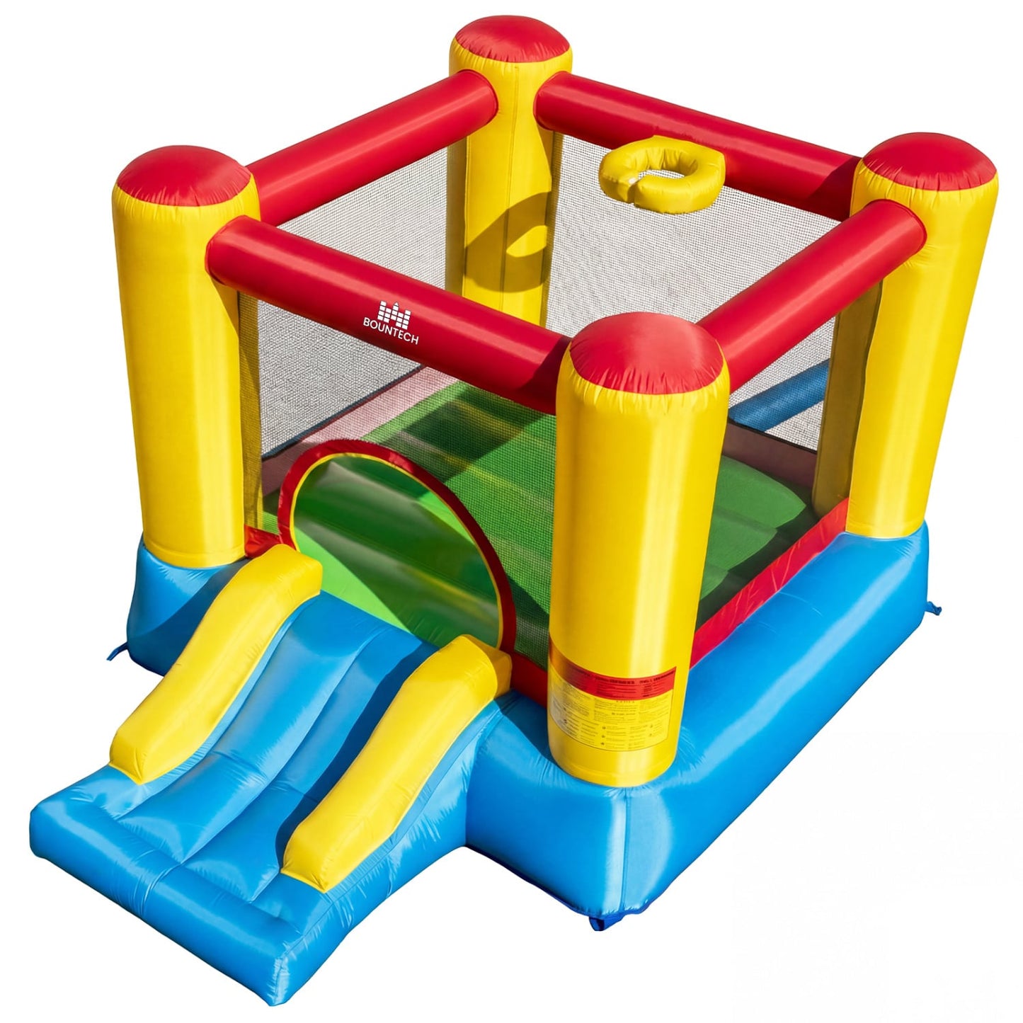 Inflatable Bounce House w/ Basketball Rim, 370W Blower