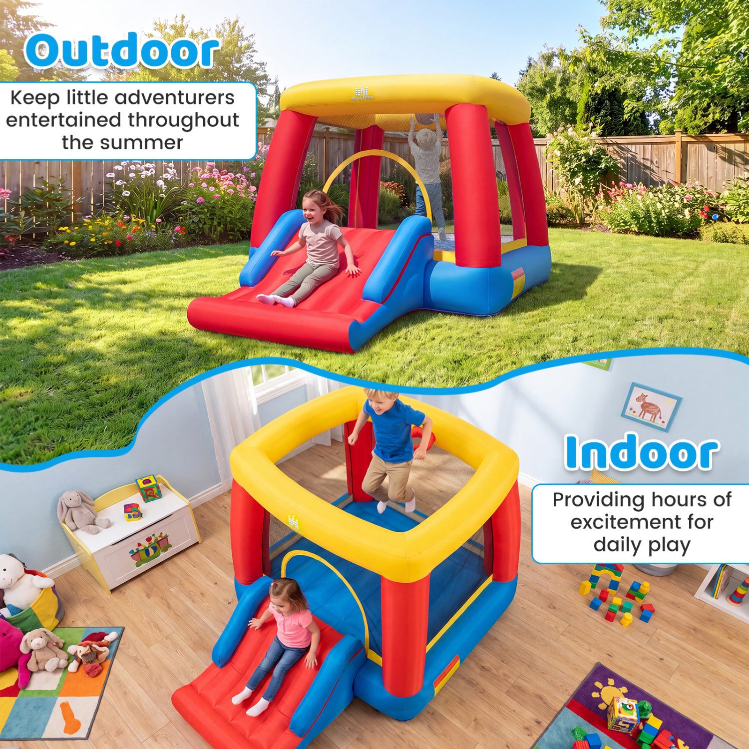 Toddler Inflatable Bounce House, Spacious Jumping Area Bounce House at Gallery Canada