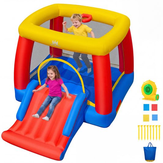 Inflatable Bounce House for Toddlers, 480W Blower, Indoor Outdoor Castle Bounce House Options at Gallery Canada