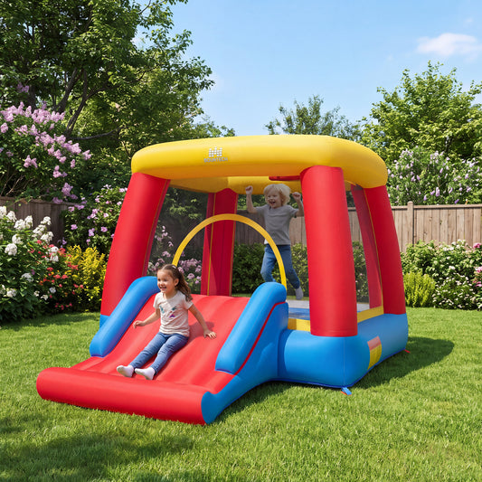 Inflatable Bounce House for Toddlers, 480W Blower, Indoor Outdoor Castle Bounce House Options at Gallery Canada