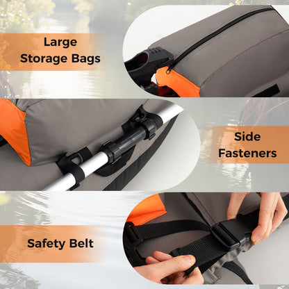 Inflatable Fishing Float Tube With Shoulder Straps, Storage, Orange Water Sports at Gallery Canada