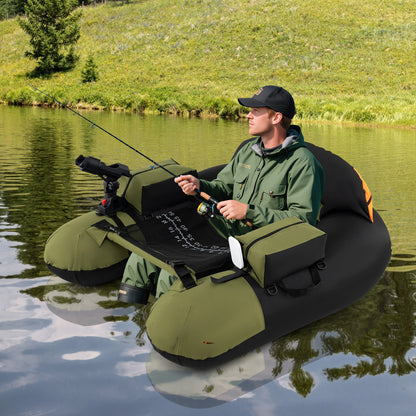 Inflatable Float Tube, Adjustable Fishing Rod Holder, Fish Hook Stator, Green Water Sports at Gallery Canada