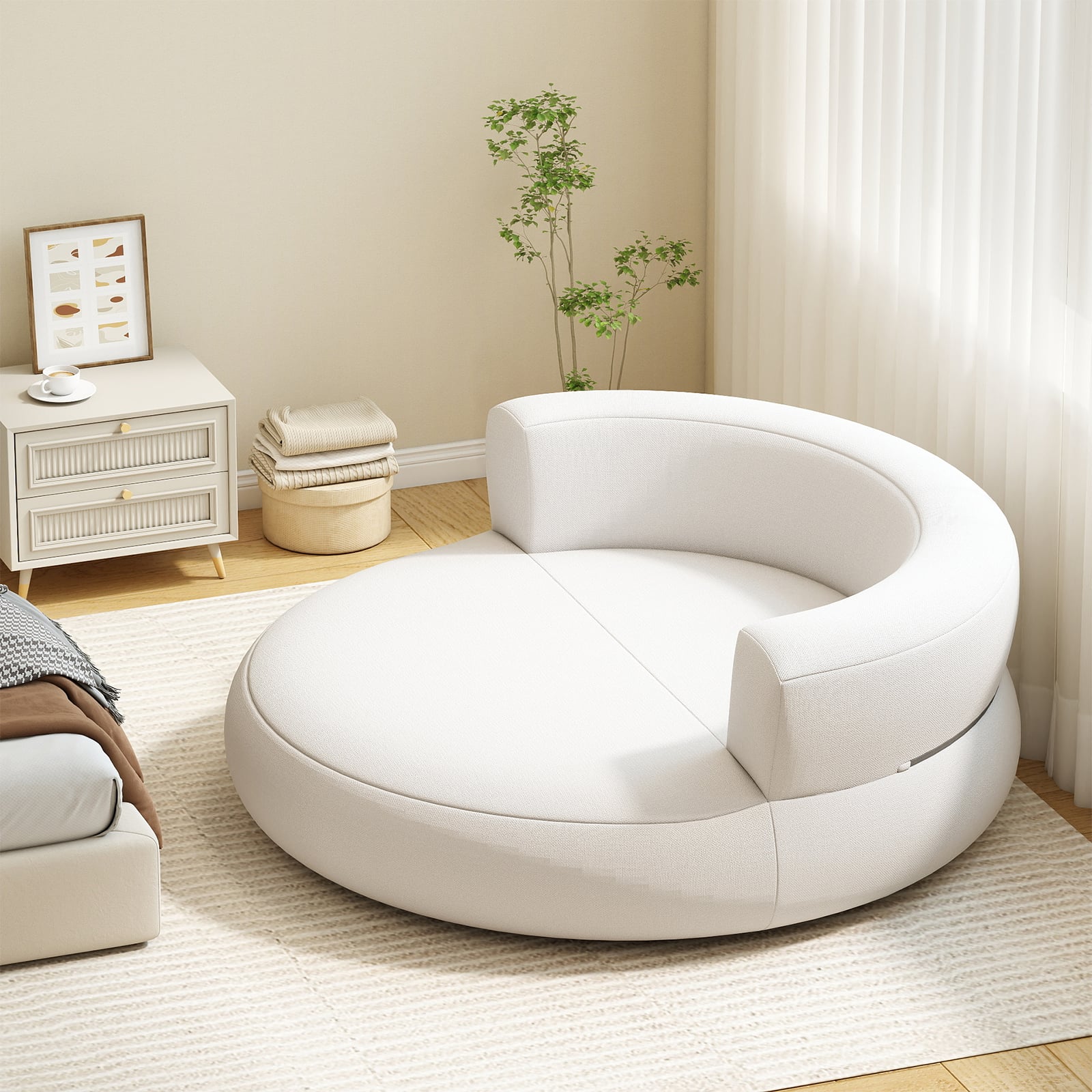 Inflatable Lounger Air Sofa with Detachable Cover, White Sofas & Loveseats at Gallery Canada