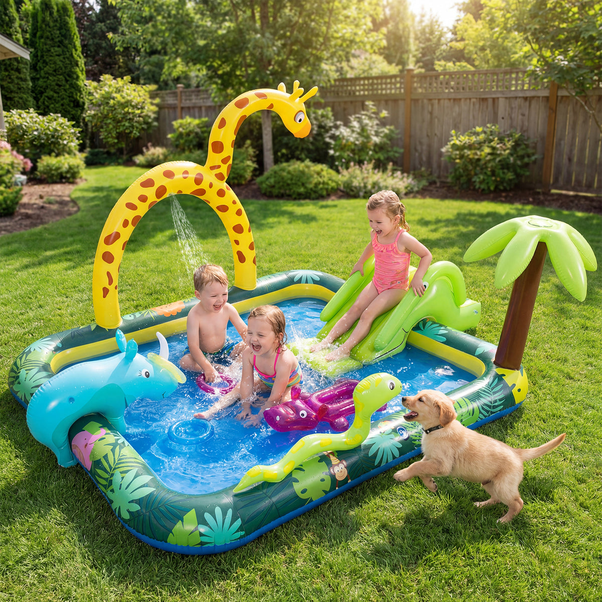 Inflatable Play Center With Slide, Giraffe, Sprinkle Inflatable Water Slides at Gallery Canada
