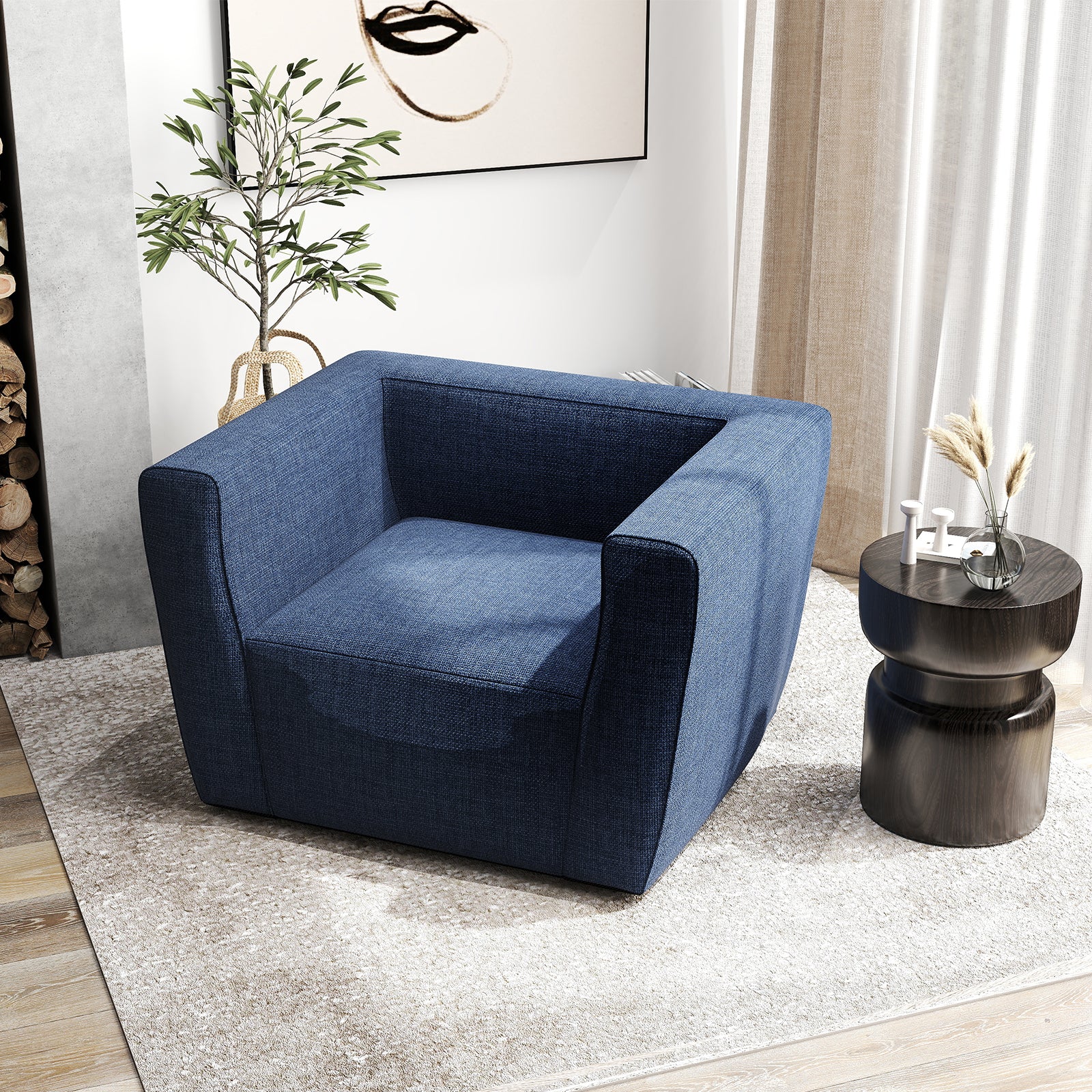 Inflatable Sofa with Detachable Cover and Wide Armrests, Blue Sofas & Loveseats at Gallery Canada