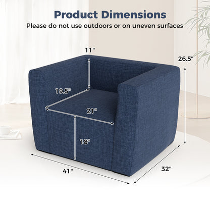 Inflatable Sofa with Detachable Cover and Wide Armrests, Blue Sofas & Loveseats at Gallery Canada