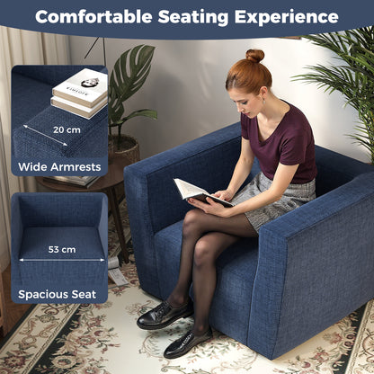 Inflatable Sofa with Detachable Cover and Wide Armrests, Blue Sofas & Loveseats at Gallery Canada