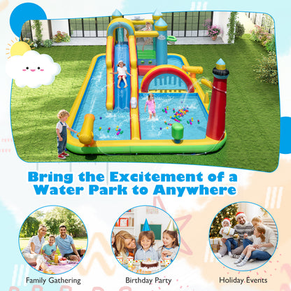 Inflatable Water Slide Giant Water Park with Long Slide 750W Blower Inflatable Water Slides at Gallery Canada
