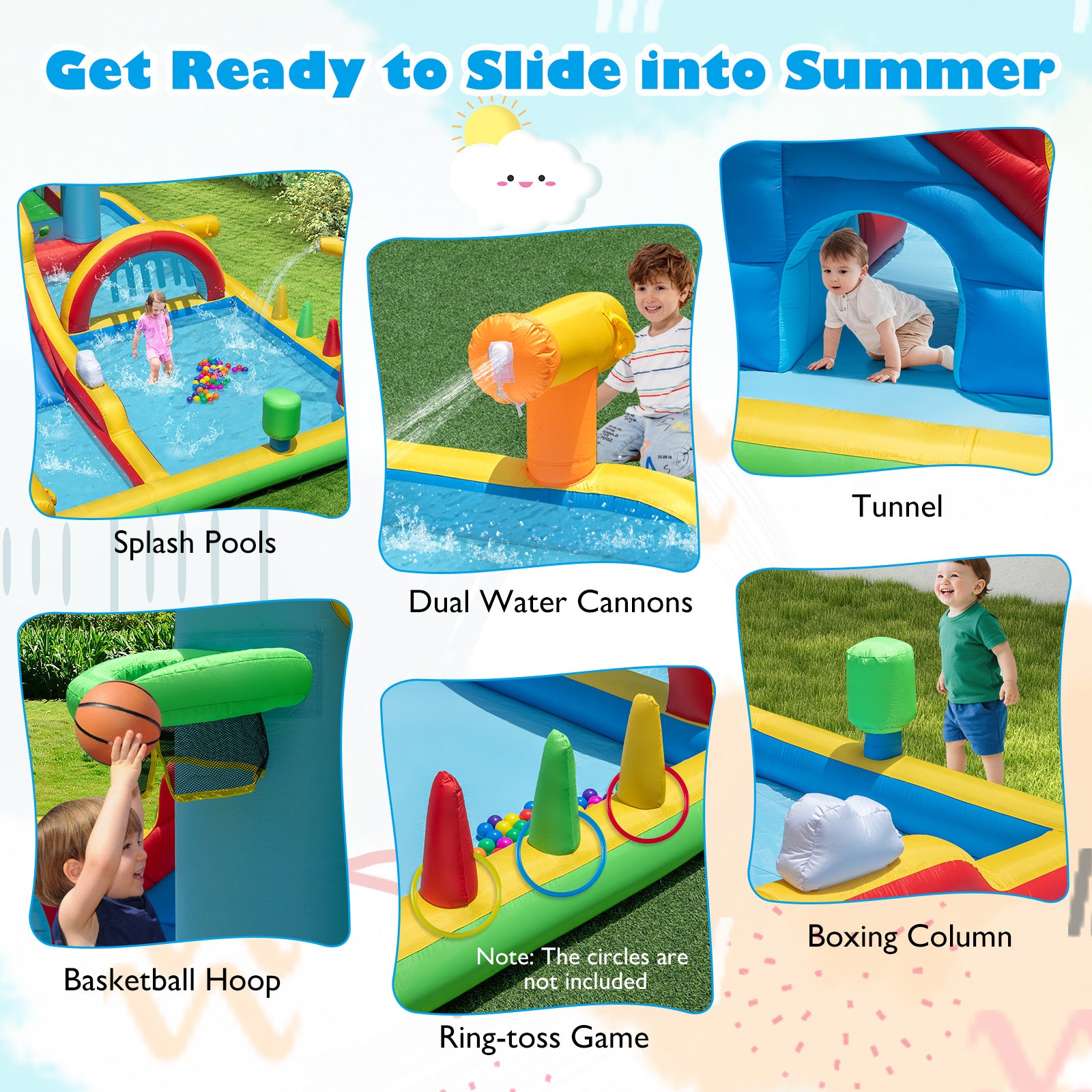 Inflatable Water Slide Giant Water Park with Long Slide Jumping Area Inflatable Water Slides at Gallery Canada