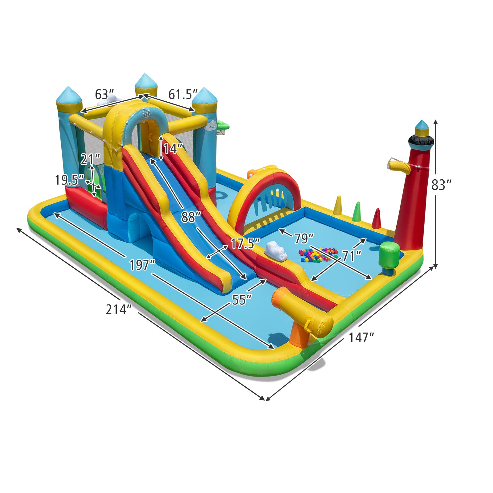 Inflatable Water Slide Giant Water Park with Long Slide Jumping Area Inflatable Water Slides at Gallery Canada