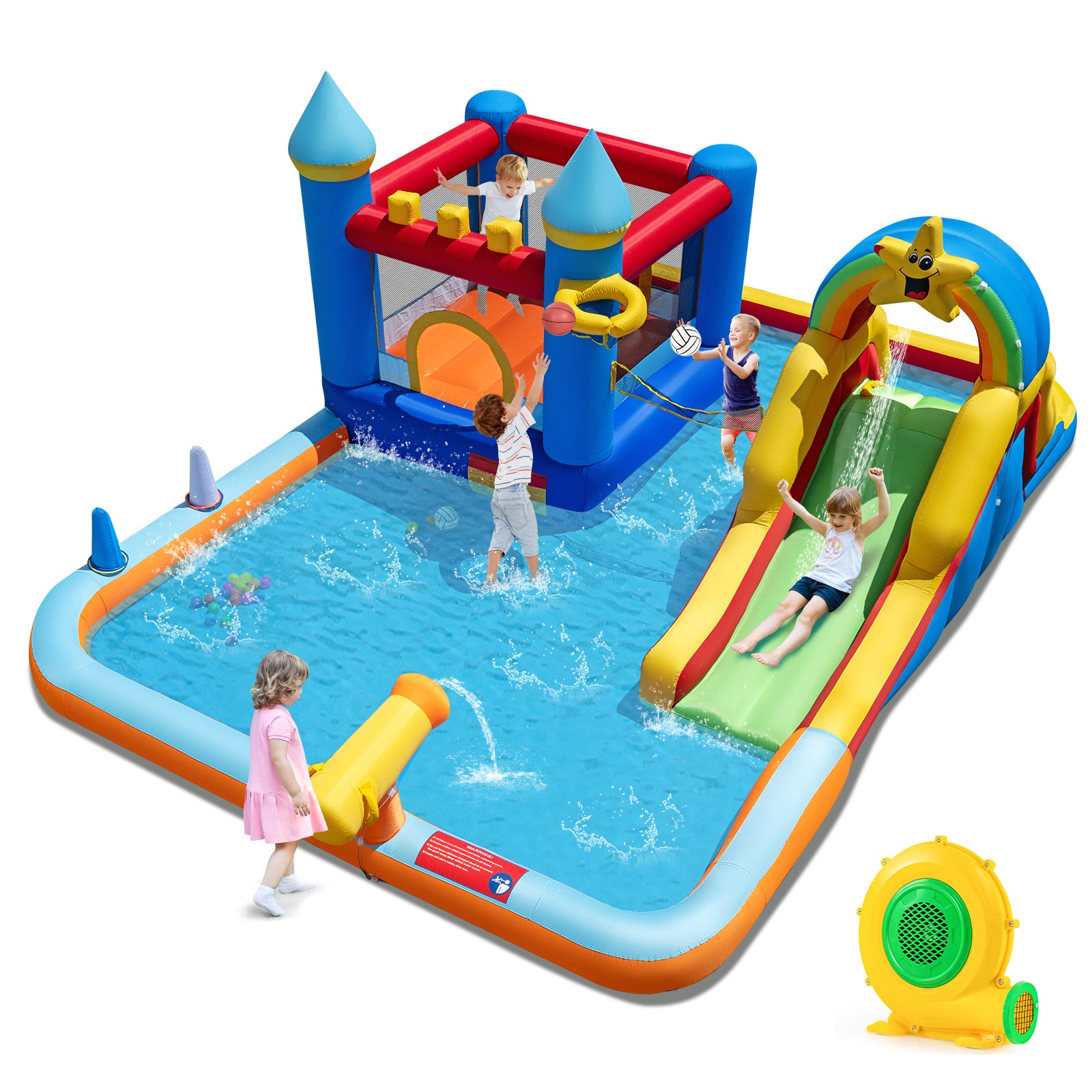 Inflatable Water Slide Park Bouncy Castle with Climbing Wall with Blower Inflatable Water Slides at Gallery Canada