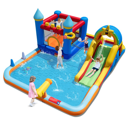 Inflatable Water Slide Park With Climbing Wall, Splash Pool Inflatable Water Slides at Gallery Canada