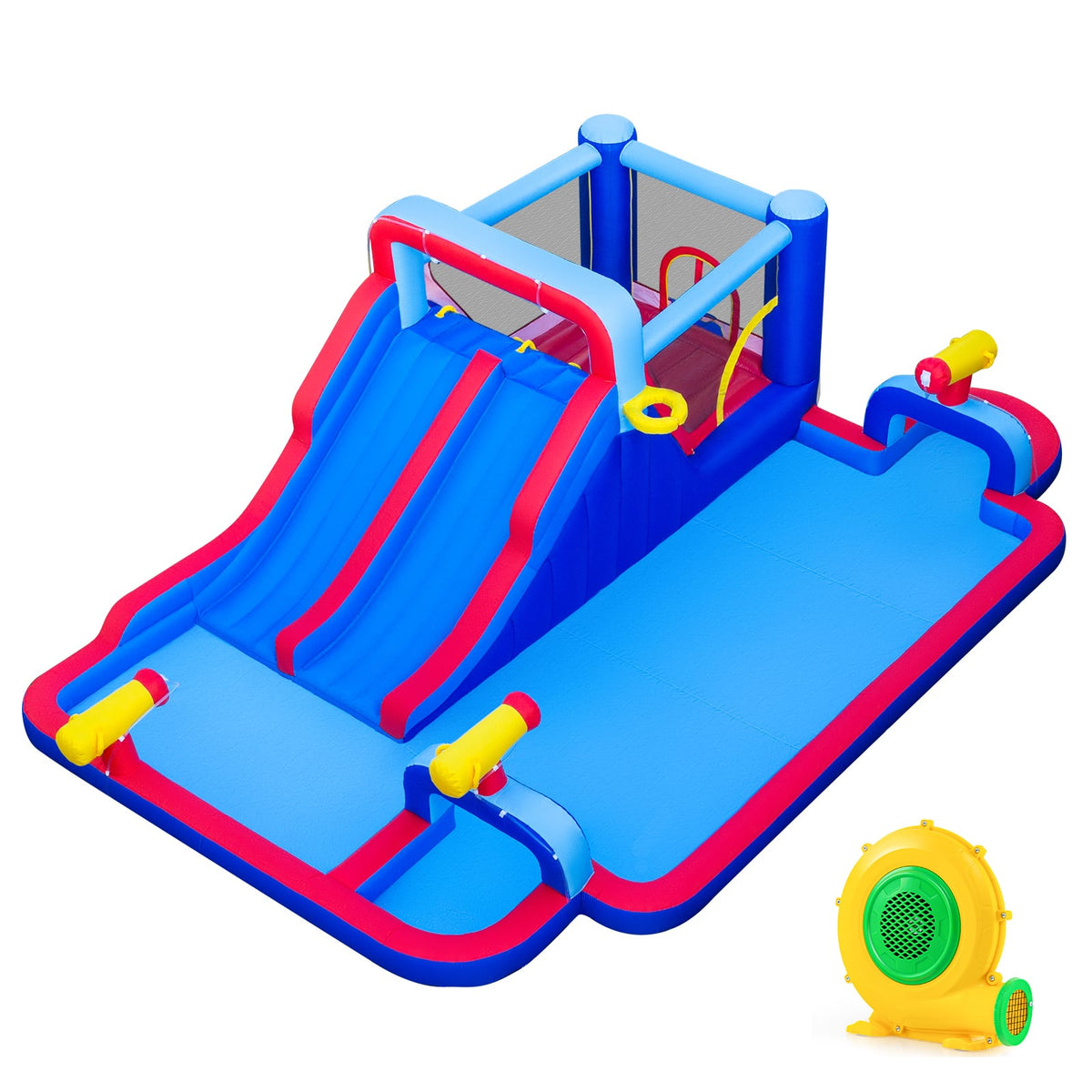 Inflatable Water Slide Park Giant Bounce House with Double Slides with 750W blower Inflatable Water Slides Options at Gallery Canada